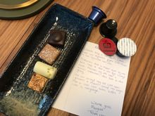 Welcome chocolates and extra coffeecapsules