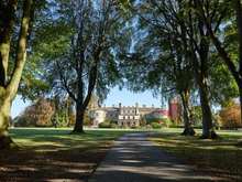 a most impressive drive up to Lucknam Park