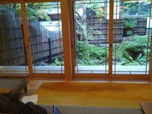 Private garden as seen from the main room