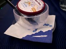 EWR>FRA 29-JUL-2022

not sure if they ran out of ice cream or if it wasn’t catered, but this was kind of disappointing. 

ate dinner in the lounge so can’t comment on anything else on the menu. crew was great. 