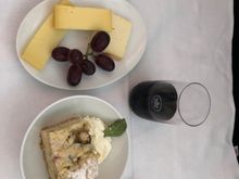 Cheese and dessert served together as usual