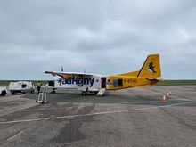 G-ETAC on the ramp at Alderney