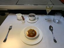 Desert with more champagne and coffee. 