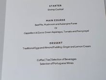 Menu LHR-LIS
