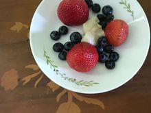 Blueberries , custard apple and strawberries 