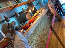 Breakfast. Buffet and they serve it for you two separate lines. 