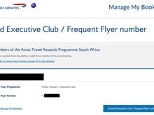 Adding FF number via BA MMB
