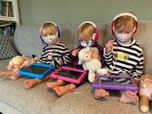 Flight training at home. Fortunately masks weren't enforced!