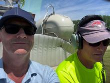 Sat next to pilot Craig Dixon waiting to lift 