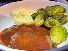 Beef cheek was very tender and the sprouts were surprisingly fresh.