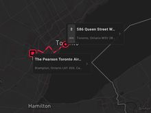 Track - ride requested, finding a driver, everything stays inside Payfair.