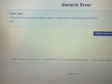 Yes AY website. This is error message. Guess it will be a call to AY !!!! 