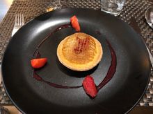 Strawberry custard tart