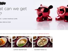 Choices available for Premium Eco on today's flight.