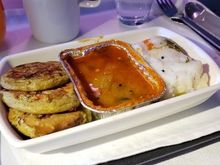 Indian savoury vegetable semolina, green lentil pancake, and lentil stew