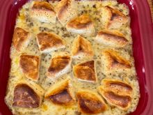 For NY Day breakfast, biscuits and sausage gravy casserole. 