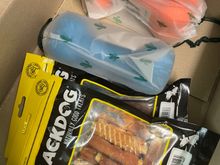 One or both of my mutts have a gift- they were busy chowing down on kangaroo tails when I opened it so have put to one side until christmas