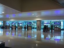 Exiting the secure area belt area into the public arrivals hall, you will see these transport counters