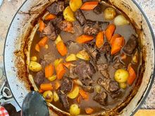 The last of this past weekend’s Boeuf Bourguignon (this was the whole pot - not the last portion). 