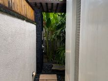 Outdoor shower (you walk through the indoor shower and turn right 