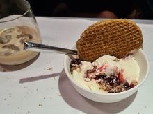 Dessert; selected the ice cream sundea. Sadly still no cheese & port option onboard DL flights
