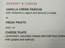 Dessert & Cheese