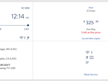 Price to purchase on same flight/day