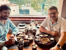 Vishal and have an amazing lunch together. 