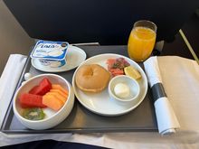 Served about an hour after 0745 takeoff.