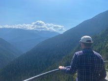 Headed to hurricane ridge buy stopped at an overlook 