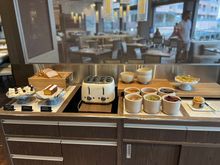 Toast spread with some cakes