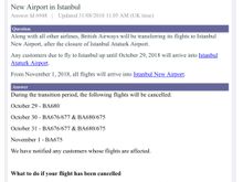 BA Information about new IST airport 