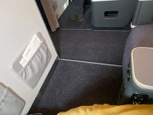 Legspace is sufficient and seem same at A and D