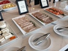 Breakfast spread is abundant 