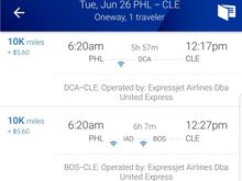Flight Selection Screen