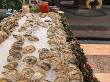Free oysters in the lobby for NYE.