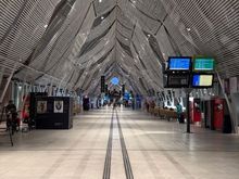 Montpellier train station looks like a cathedral