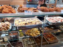 The food spread in one of the buffet restaurants in Trieste
