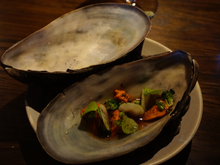 Horse Mussel with pickled broccoli