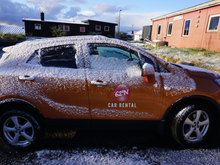 Had to scrape the car...