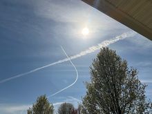 A flight clearly chasing the eclipse shortly after totality passed in Dayton. We also had a formation of T-38s fly over. I guess some students at Undergraudate Pilot Training needed a cross country and opted to fly to Ohio for the eclipse. 