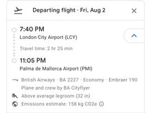 Time to relax at LCY with a drink before an evening departure…