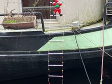 Santa trying to take over the boat