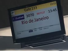 Off to Rio de Janeiro
