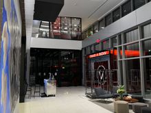 Shared entrance with commercial office building.
