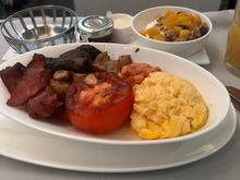 Full English, bacon and tomato were edible but the rest was awful.