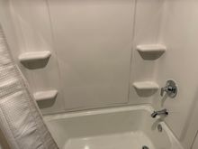 Shower pressure was good. Unlike all the shelves. 