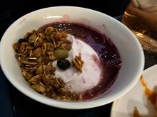 I think this was yogurt served with the “quiche”