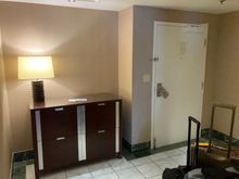 Looking back at the room's front door