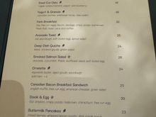 Decent breakfast menu.  Globalists can choose anything on it
